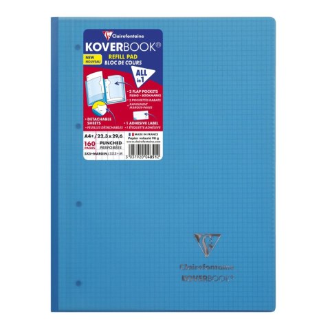Zeszyt A4+ Koverbook 4851C CF 80k. 90g kratka Clairefontaine