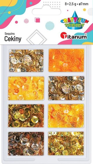 Cekiny Craft-Fun Series 8 kolorów mix 2,5g Titanum (3G8P 160163)