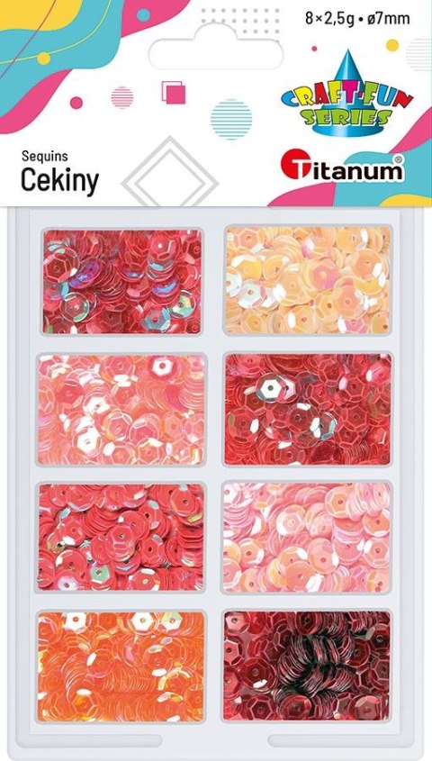 Cekiny Craft-Fun Series 8 kolorów mix 2,5g Titanum (3G8P 160164)