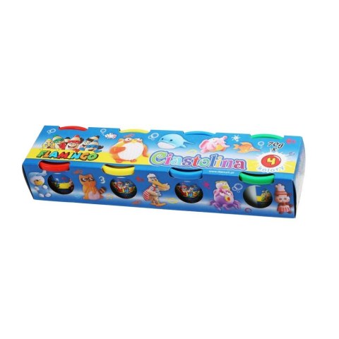 Ciastolina 4 kol. 280g Flamingo (3432)