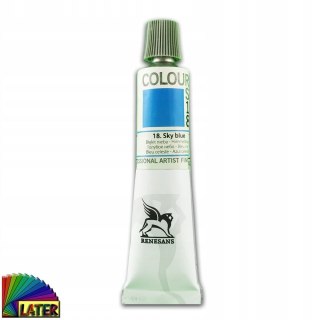 Farba akrylowa Błękit kobaltowy kolor: błękit nieba 20ml Renesans (18)