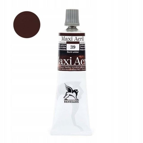 Farba akrylowa Umbra palona kolor: Umbra palona 60ml Renesans (39)