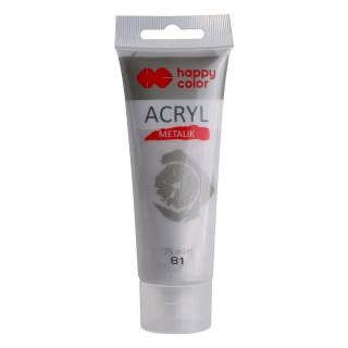 Farba akrylowa kolor: srebrny 75ml Happy Color (HA 7370 0075-81)