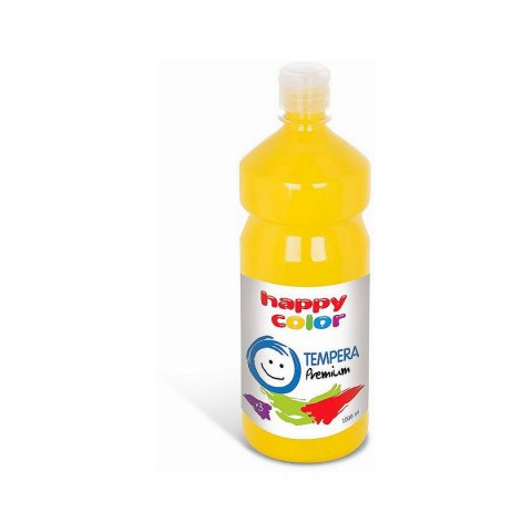 Farba tempera kolor: żółty 1000ml 1 kolor. Happy Color (HA 3310 1000-1)