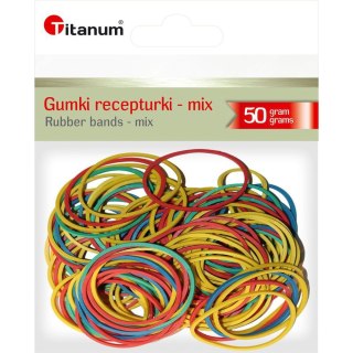 Gumki recepturki 50g śr. (mix)mm Titanum