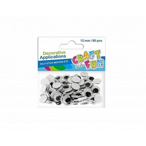 Oczka samoprzylepne 12mm 80 szt Craft with Fun (383654)