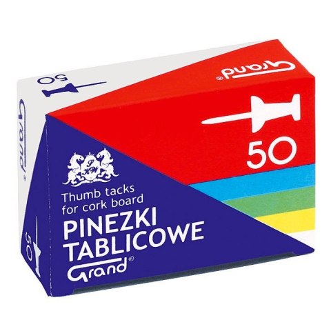 Pinezki tablicowe kolor: mix 50 szt Grand (110-1657)