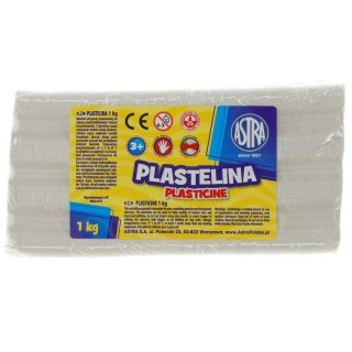 Plastelina 1 kol. biała 1000g Astra