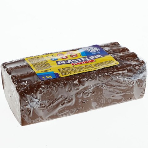 Plastelina 1 kol. brązowa 1000g Astra