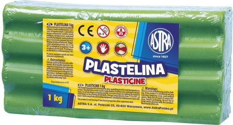 Plastelina 1 kol. zielona jasna 1000g Astra