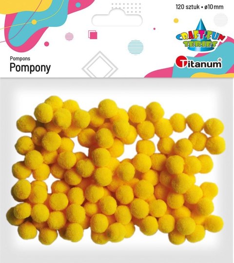 Pompony Craft-Fun Series żółty 120 szt Titanum (0126Y)