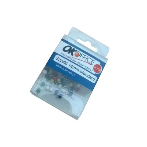 Szpilki 14 mm 100 szt Okoffice (100-0260)