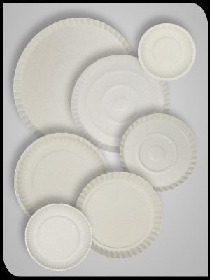 Talerz jednorazowy tektura śr. 230mm 50 szt Lila