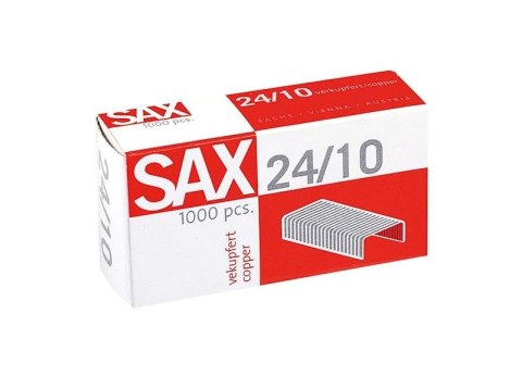 Zszywki 24/10 miedziane 1000 szt Sax (ISAX24/10)