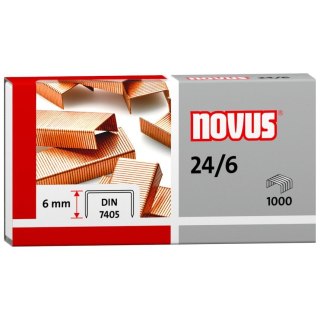 Zszywki 24/6 miedzianowe 24/6 1000 szt Novus (040-0206)