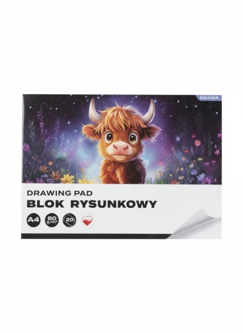 Blok rysunkowy A4 biały 80g 20k Starpak (587743)