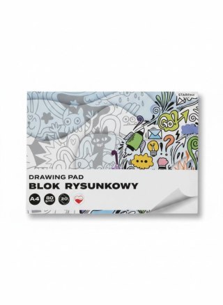 Blok rysunkowy A4 biały 80g 20k Starpak (587745)