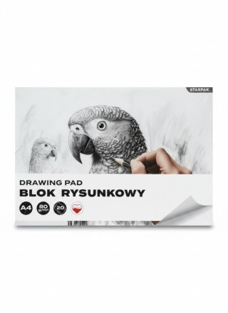 Blok rysunkowy A4 biały 80g 20k Starpak (588812)