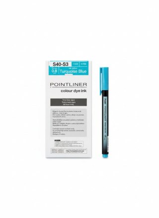 Cienkopis kreślarski POINTLINER wkład turkusowy 0,4mm 1kol. Pentel (S40-S3)