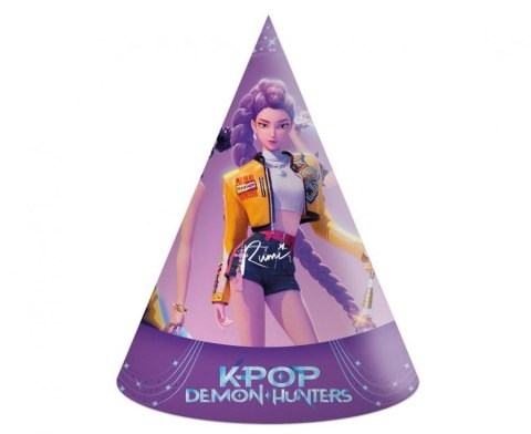 Czapka party K-POP DEMON HUNTERS, 6 szt. mix papier Godan (98643)