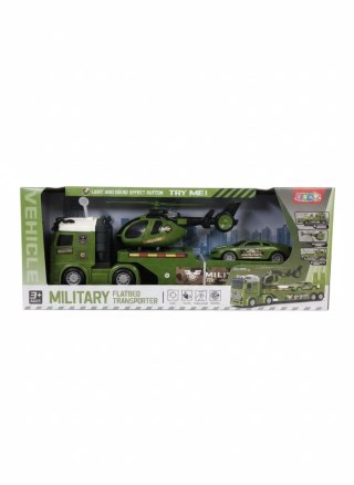 Samochód Zestaw ciężarówka helikopter militarny Lean (29070)