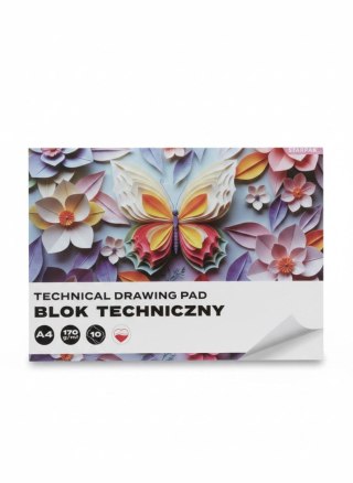 Blok techniczny A4 biały 170g 10k Starpak (588814)