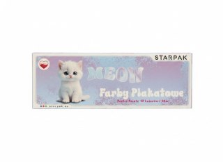 Farby plakatowe CUTE KITTY kolor: mix 20ml 12 kolor. Starpak (584204)