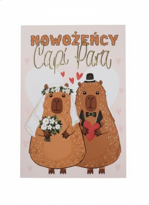 Kartka składana A5 A5 ŚLUB CAPY PARA Henry (5908451984830)