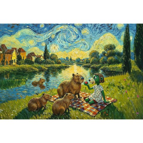Puzzle Karmiąc kapibary Trefl (16563)