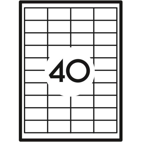 Etykieta samoprzylepna A4 biały [mm:] 48,5x25,4 Grand (003)