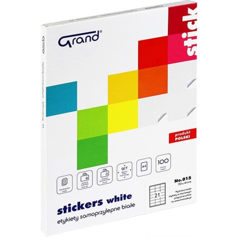 Etykieta samoprzylepna A4 biały [mm:] 70x41 Grand (015)