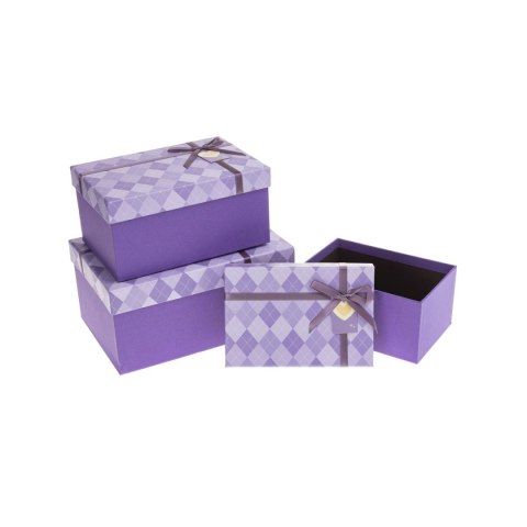Pudełko na prezent Rozette (PUG-25203-PR set 3 pcs)