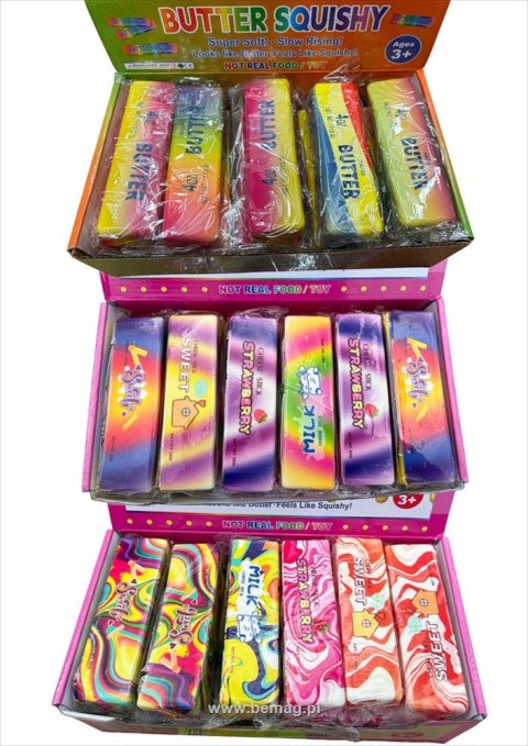 Gniotek squishy masło pomazane 14CM mix Bemag (452331)