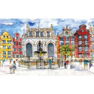 Kalendarz ścienny GDAŃSK TRÓJDZIELNY 320mm x 860mm Lucrum (KT08)