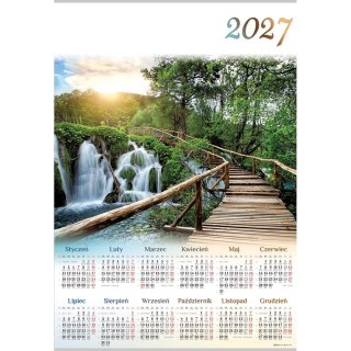 Kalendarz ścienny MOSTEK plakatowy 607mm x 880mm Lucrum (PL07)