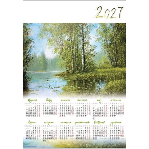 Kalendarz ścienny LAS plakatowy 607mm x 880mm Lucrum (PL09)