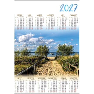 Kalendarz ścienny WYBRZEŻE plakatowy 607mm x 880mm Lucrum (PL05)