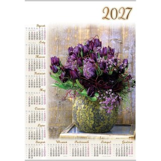 Kalendarz ścienny TULIPANY plakatowy 607mm x 880mm Lucrum (PL14)