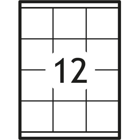 Etykieta samoprzylepna A4 biały [mm:] 70x67,7 Grand (018)