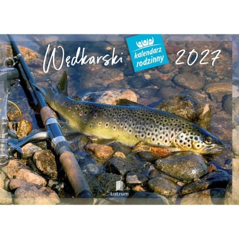 Kalendarz ścienny WĘDKARSKI 13-planszowe 320mm x 470mm Lucrum (RW14)