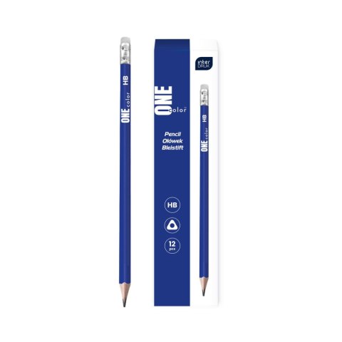 Ołówek ONE COLOR grafitowy HB Interdruk (z gumką)