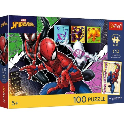 Puzzle Spiderman PREMIUM PLUS KIDS Bohaterski pająk" Trefl (16557)