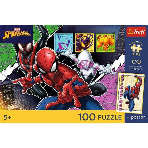 Puzzle Spiderman PREMIUM PLUS KIDS Bohaterski pająk" Trefl (16557)