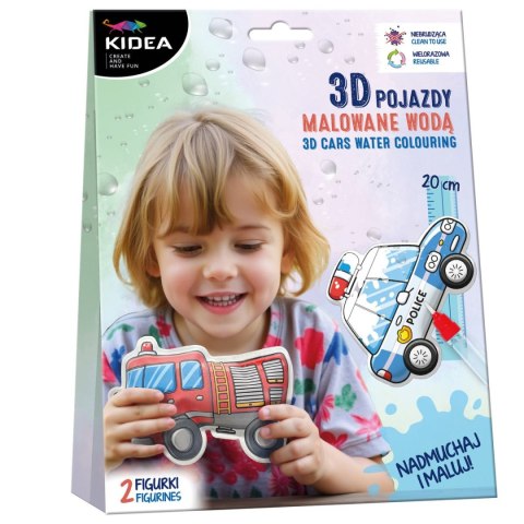 Zabawka kreatywna Magiczne pojazdy do malowania wodą Kidea (MPMKA)