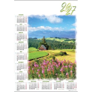 Kalendarz ścienny PODHALE plakatowy 607mm x 880mm Lucrum (PL04)