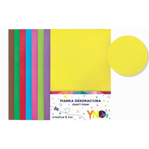 Arkusz piankowy pianka dekoracyjna NC-001 kolor: mix 8 ark. Interdruk (IPIANC001)