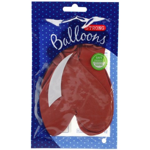 Balon kształty serca Serca czerwony 6 szt Partydeco (092S-6)