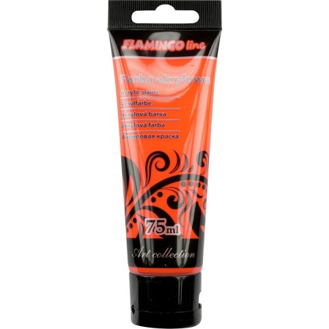 Farba akrylowa Fluo kolor: pomarańczowy 75ml Flamingo Line (103)