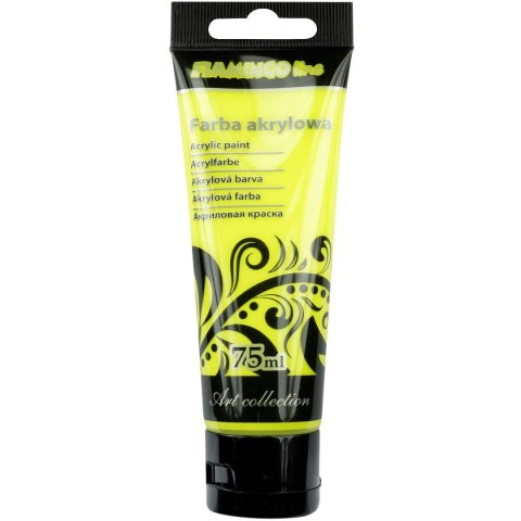 Farba akrylowa Fluo kolor: żółty 75ml Flamingo Line (100)