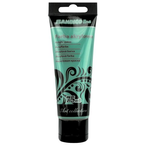 Farba akrylowa Perłowy kolor: zielony 75ml Flamingo Line (119)